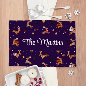 Personalised Reindeer Pattern Placemat