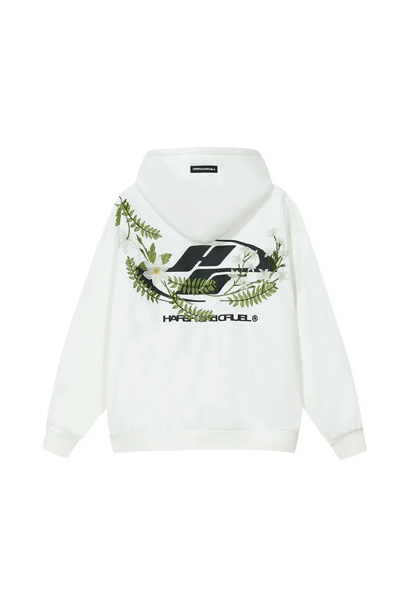 Plant Embroidered Logo Hoodie