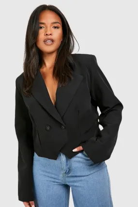 Plus Pointed Cropped Blazer