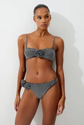 Premium Embellished Rosette Bandeau Bikini Top | Karen Millen