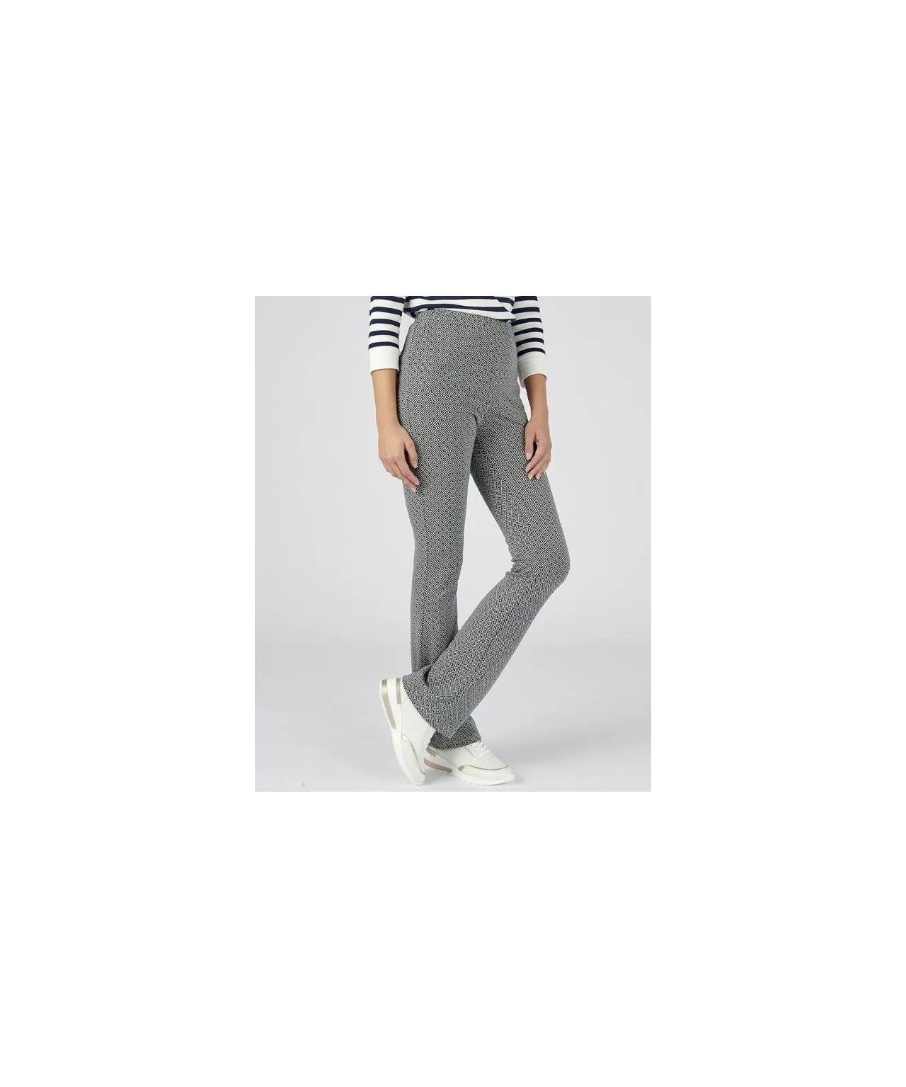 Pull-on Jacquard Trousers