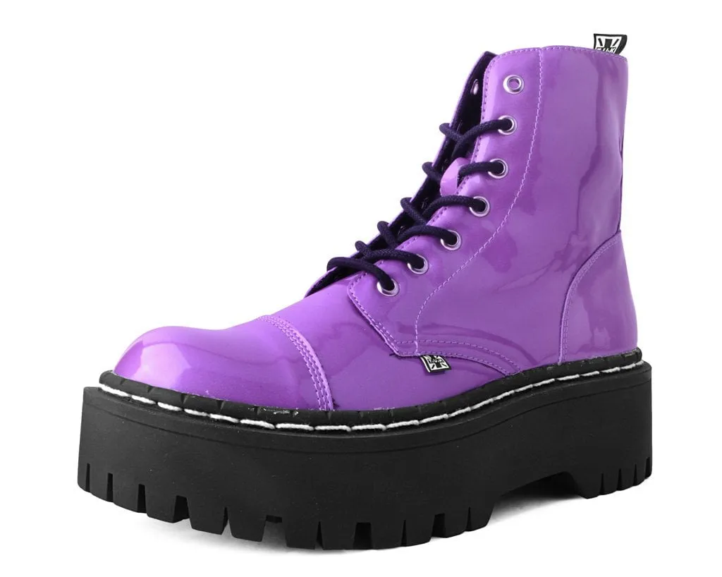 Purple Metallic 7-Eye Double Decker Boot