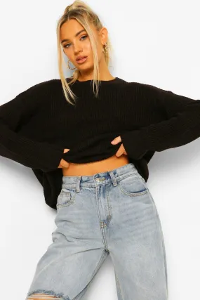 Rib Hem Crew Neck Sweater