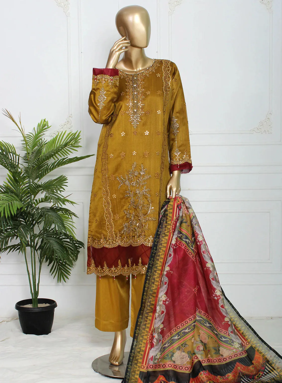 Romosh Fancy Embroidered Chiffon 3 Piece Stitched Suit - RNPC24FE RO-113 VOGUE DIVA