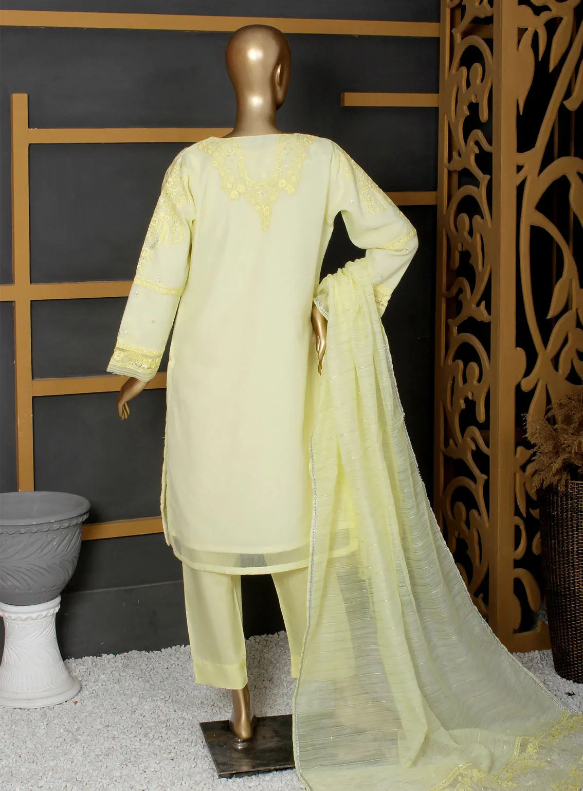 Romosh Fancy Embroidered Chiffon 3 Piece Stitched Suit - RNPC24FE RO-134 BLUSHING BEAUTY-NEW-2