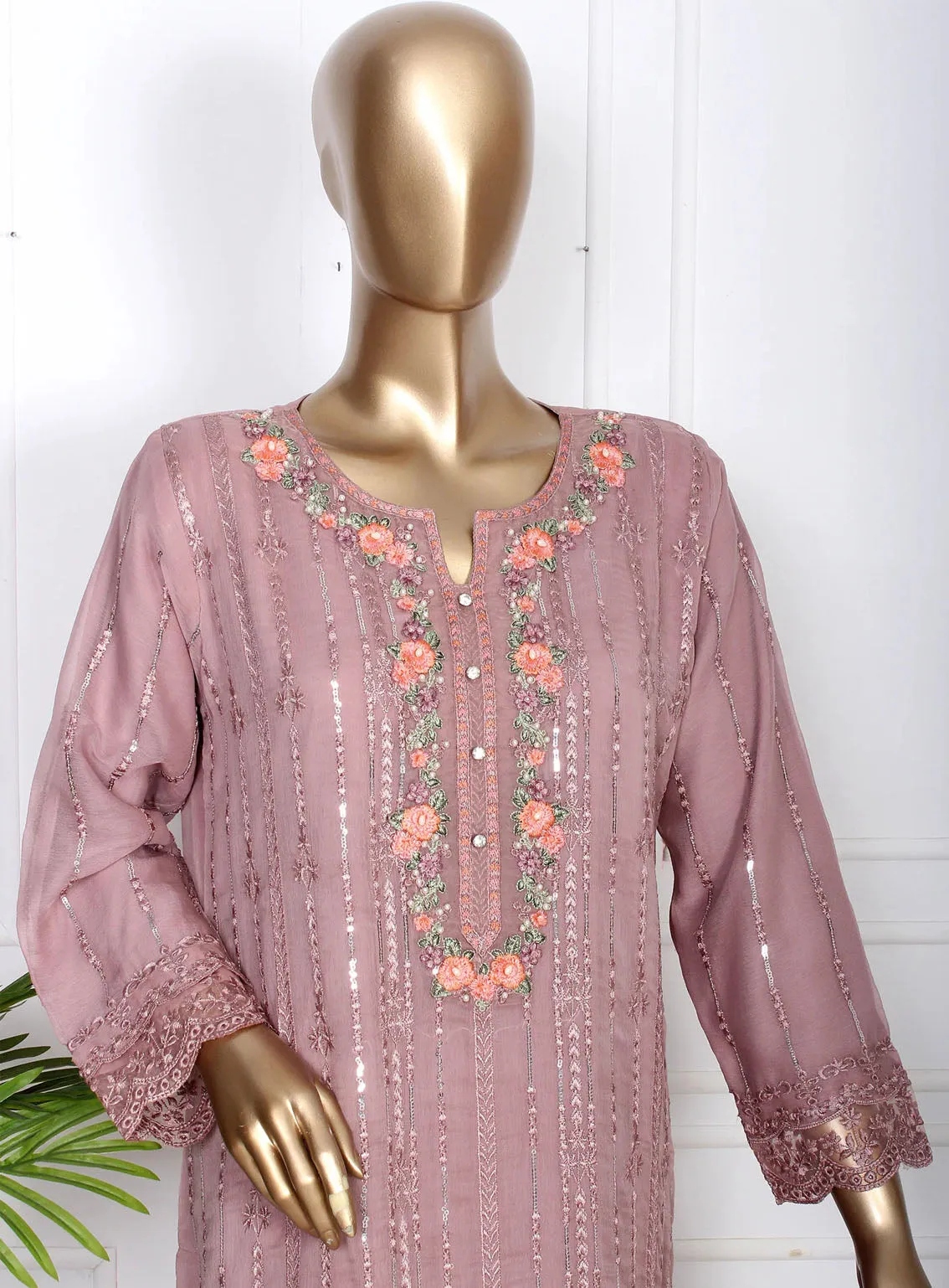 Romosh Fancy Embroidered Chiffon 3 Piece Stitched Suit - RNPC24FE RO-72 LUXE THREADS-2