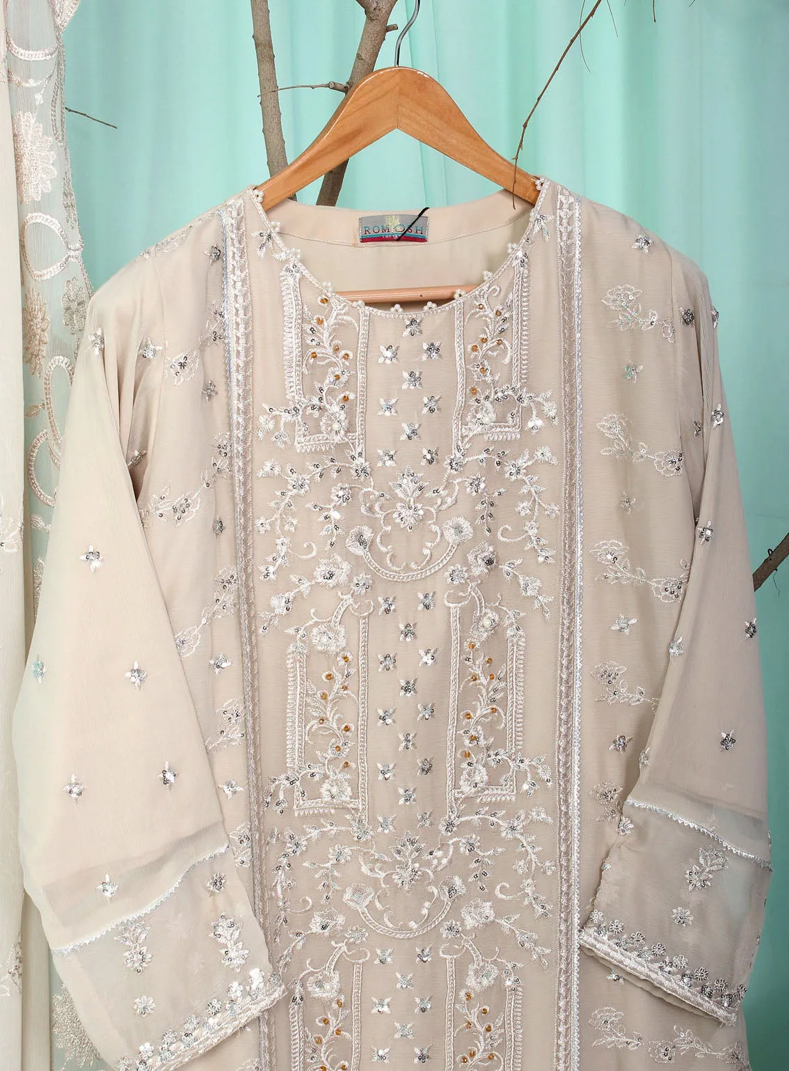 Romosh Fancy Embroidered Chiffon 3 Piece Stitched Suit - RNPC24FE RO-83 ENCHANTIVA-1