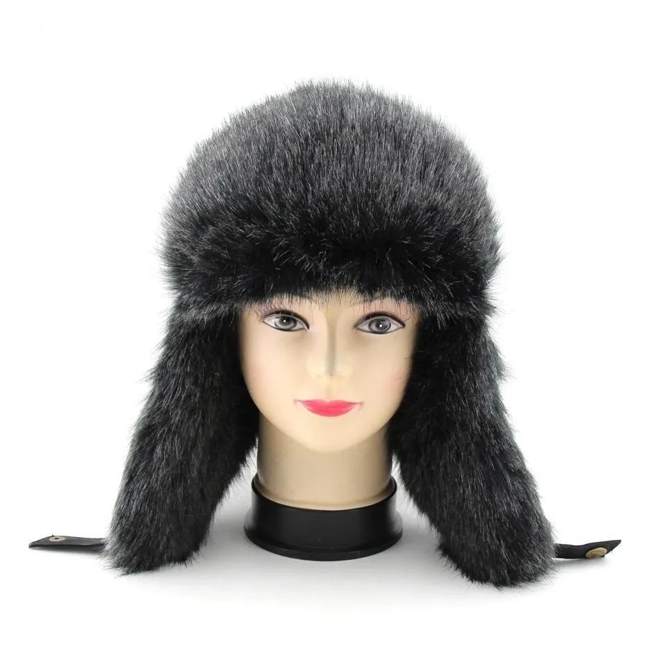 Russian Trapper Aviator Men's Winter Warm Bomber Hats with Earflap