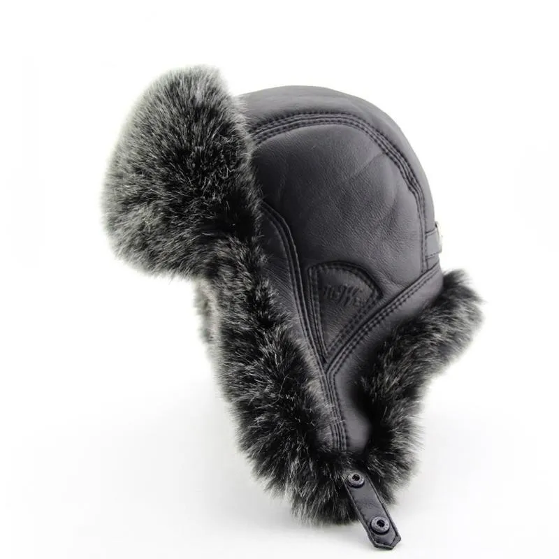 Russian Trapper Aviator Men's Winter Warm Bomber Hats with Earflap