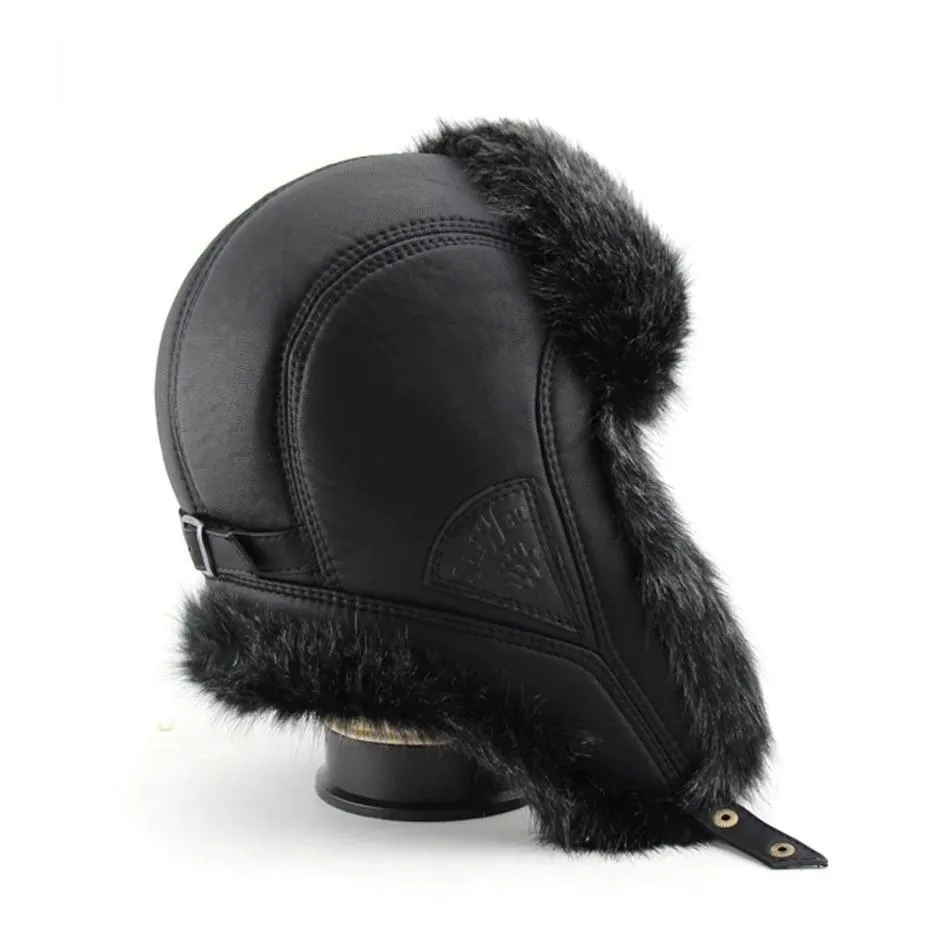 Russian Trapper Aviator Men's Winter Warm Bomber Hats with Earflap