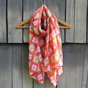 Sage Hills Scarf in Coral