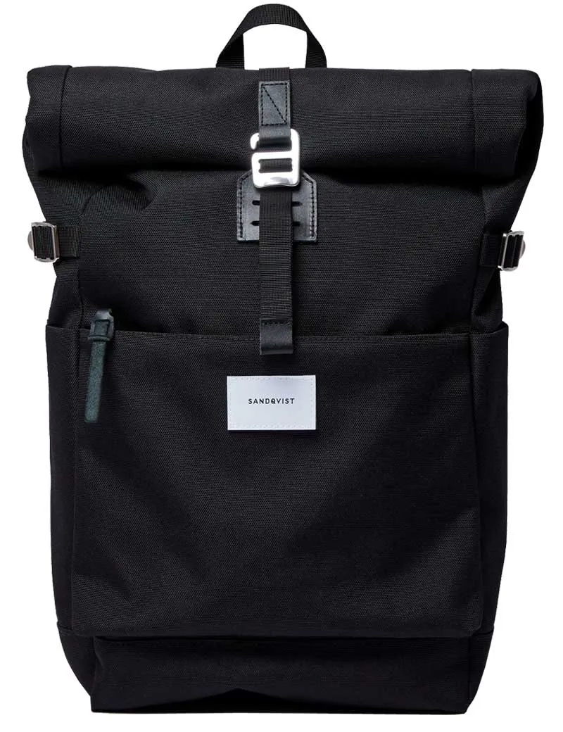 Sandqvist Ilon Rolltop Backpack Black Black