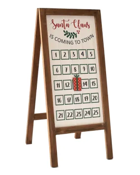 Santa Claus is Coming to Town Countdown Calendar with Magnet