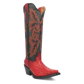 Selene Red/Black Leather & Embroidered Boot (DS) ~ PREORDER 7/20