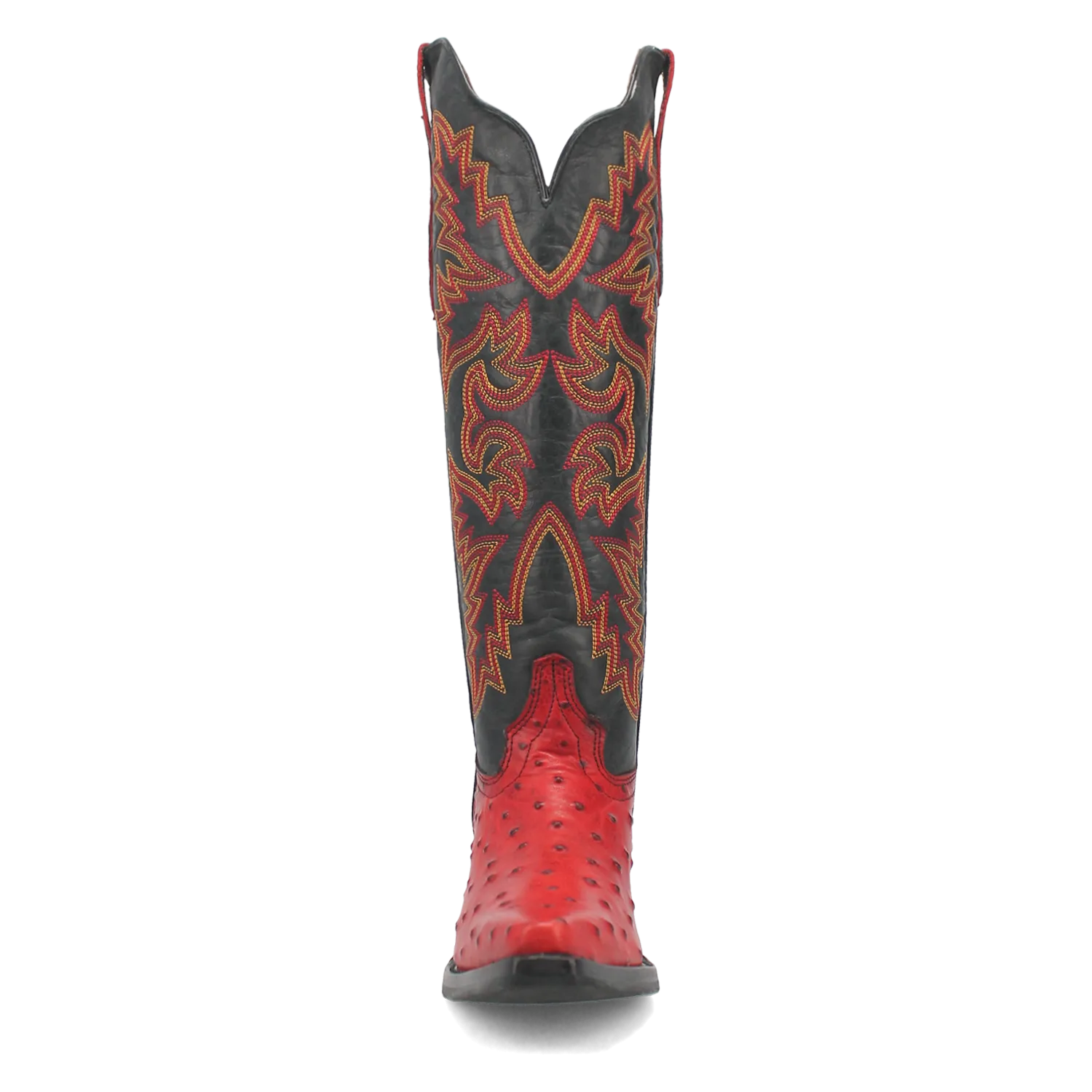 Selene Red/Black Leather & Embroidered Boot (DS) ~ PREORDER 7/20