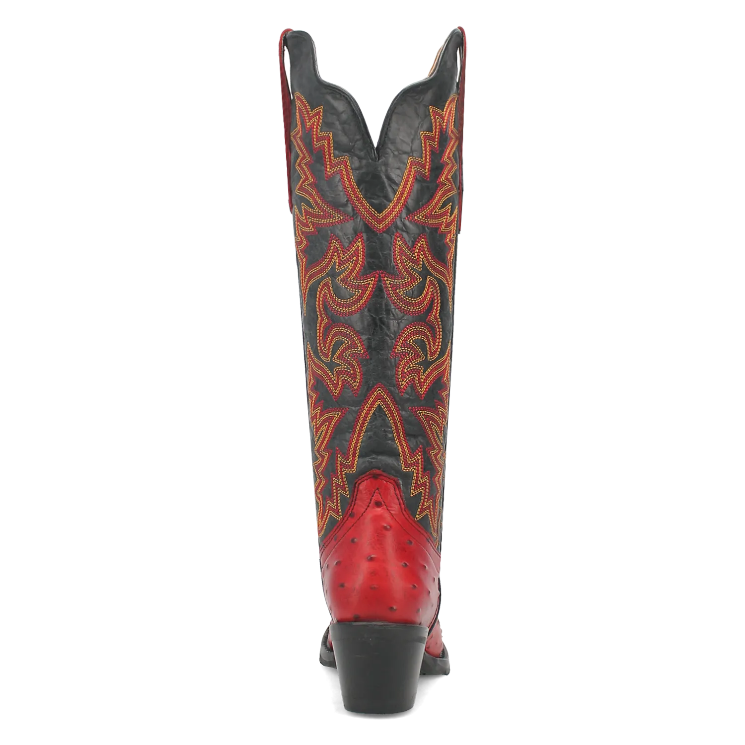 Selene Red/Black Leather & Embroidered Boot (DS) ~ PREORDER 7/20