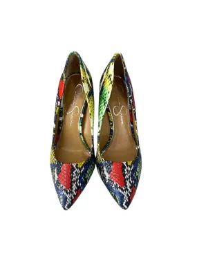 Shoes Heels Stiletto By Jessica Simpson In Multi-colored, Size: 8