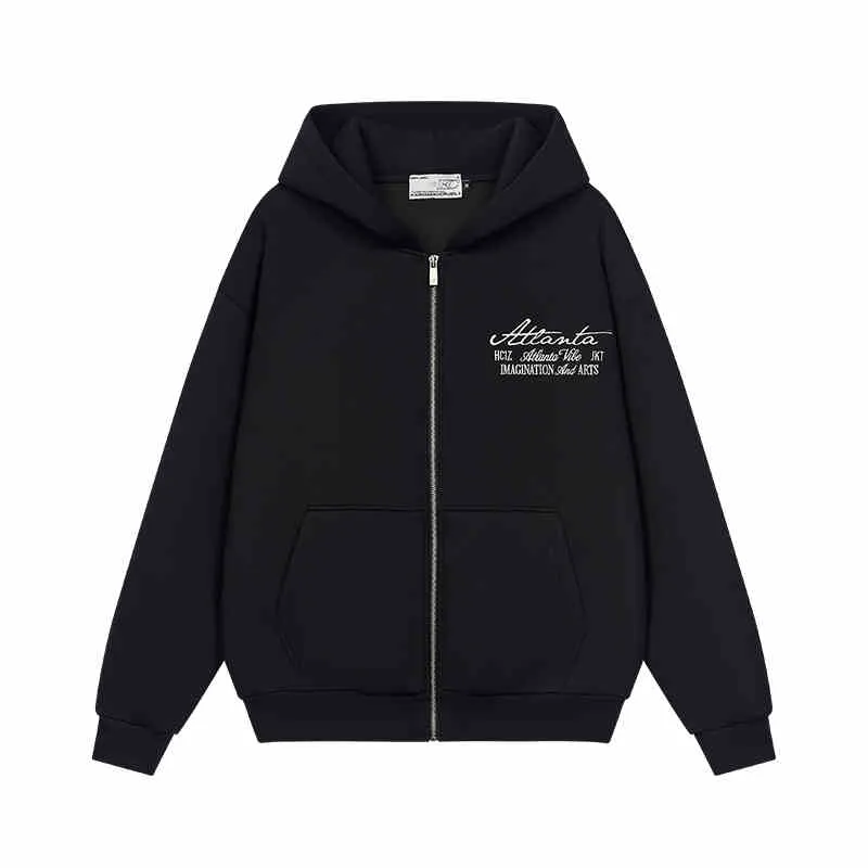 Signature Pearl Embroidered Zip-Up Hoodie