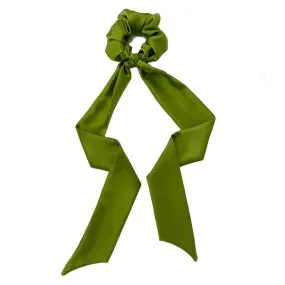 Silk Scarf Scrunchie - Peridot