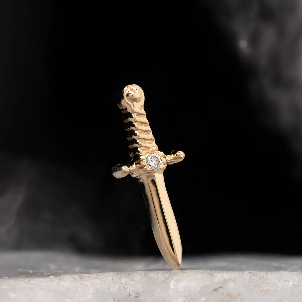 Slasher Dagger Threaded End in Gold with Diamond