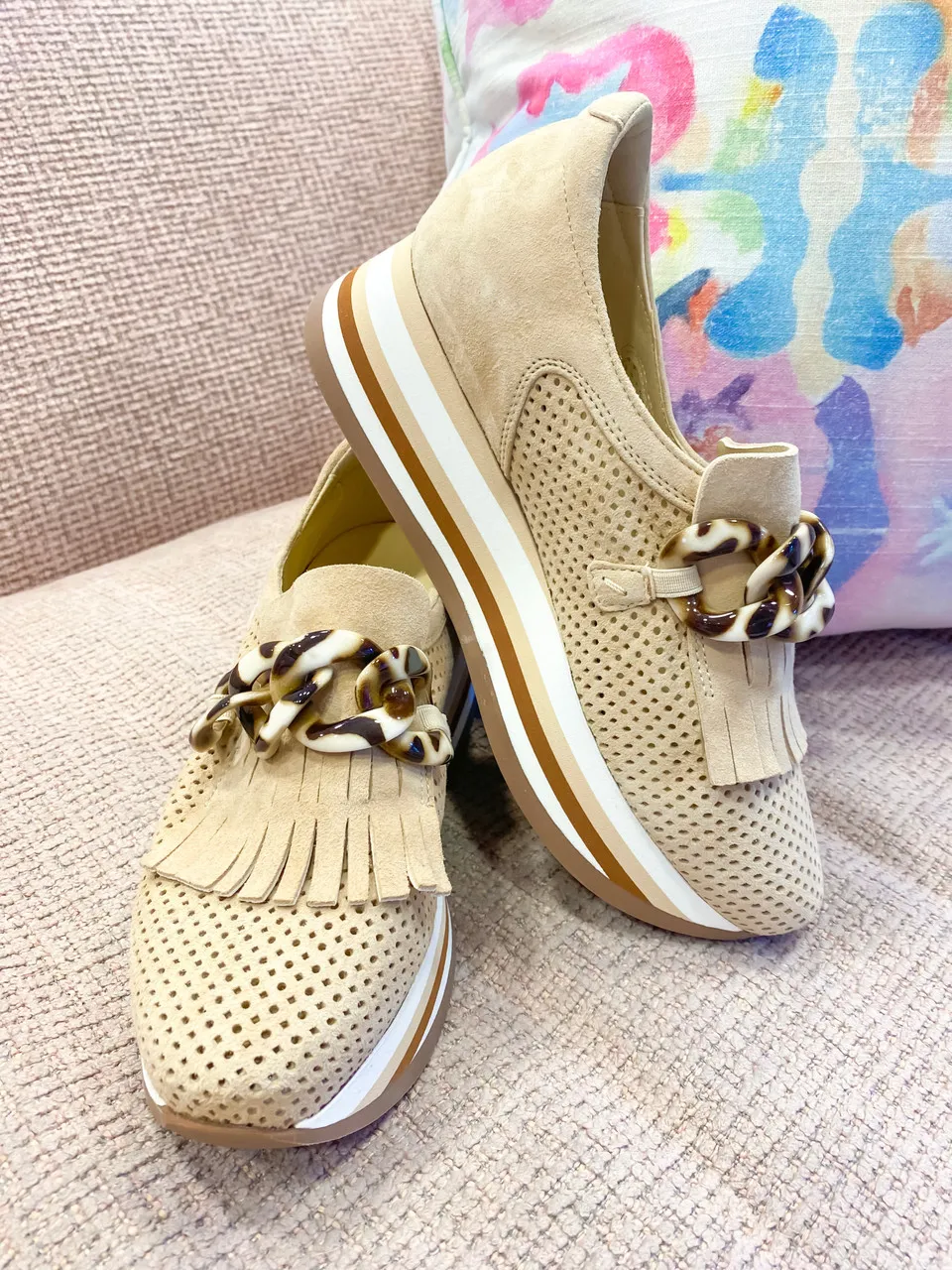 Softwaves Cadie Platform Slip On Sneaker- Camel