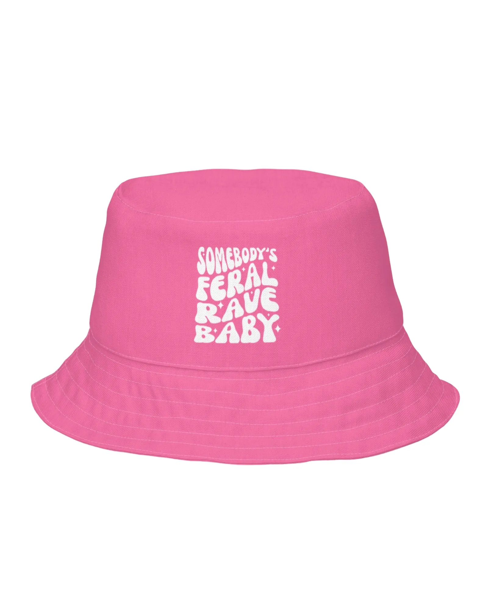 Somebody's Feral Rave Baby Reversible Bucket Hat