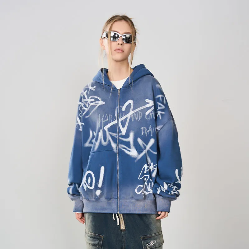 Spray Paint Washed Hoodie