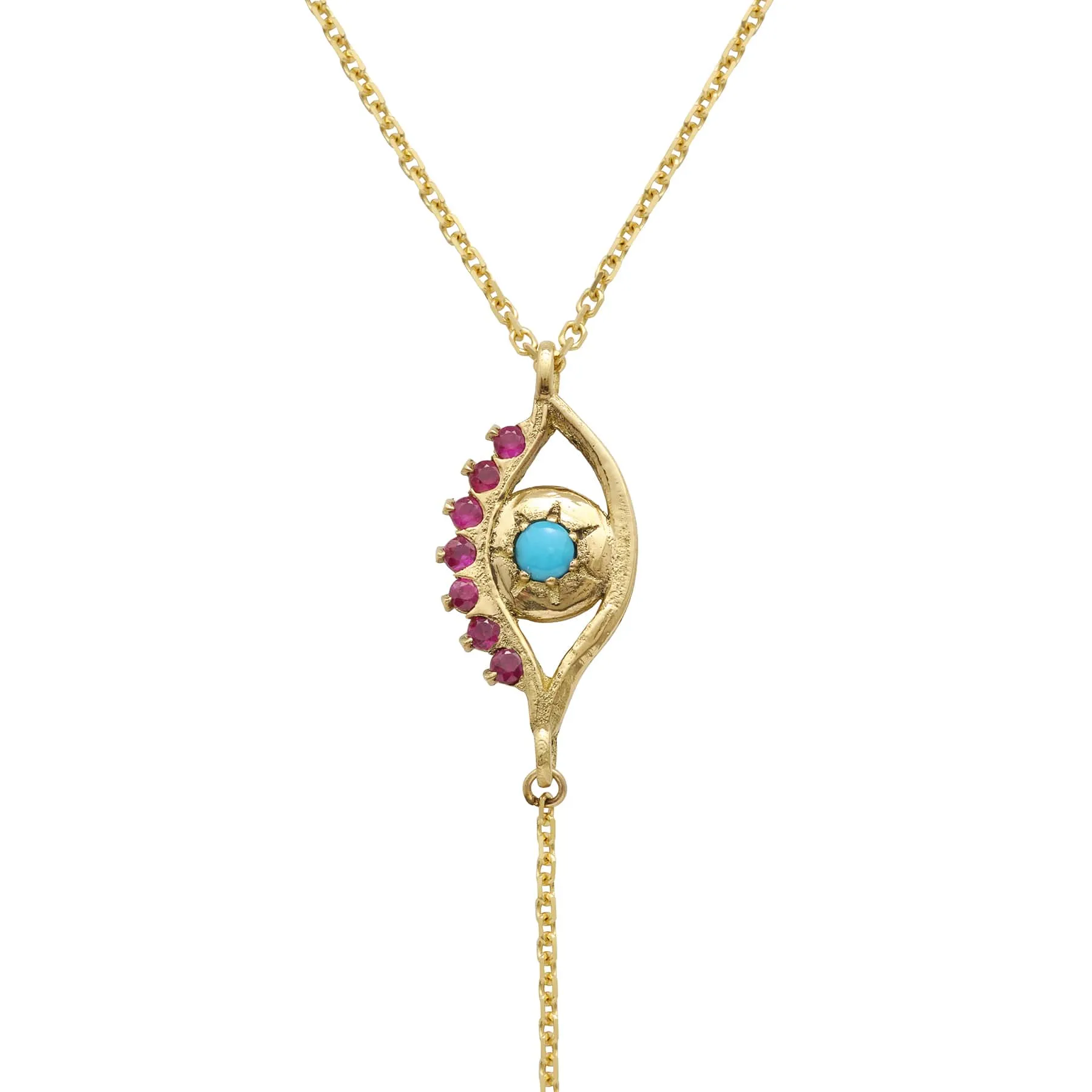 STAR EVIL EYE LARIAT, GOLD