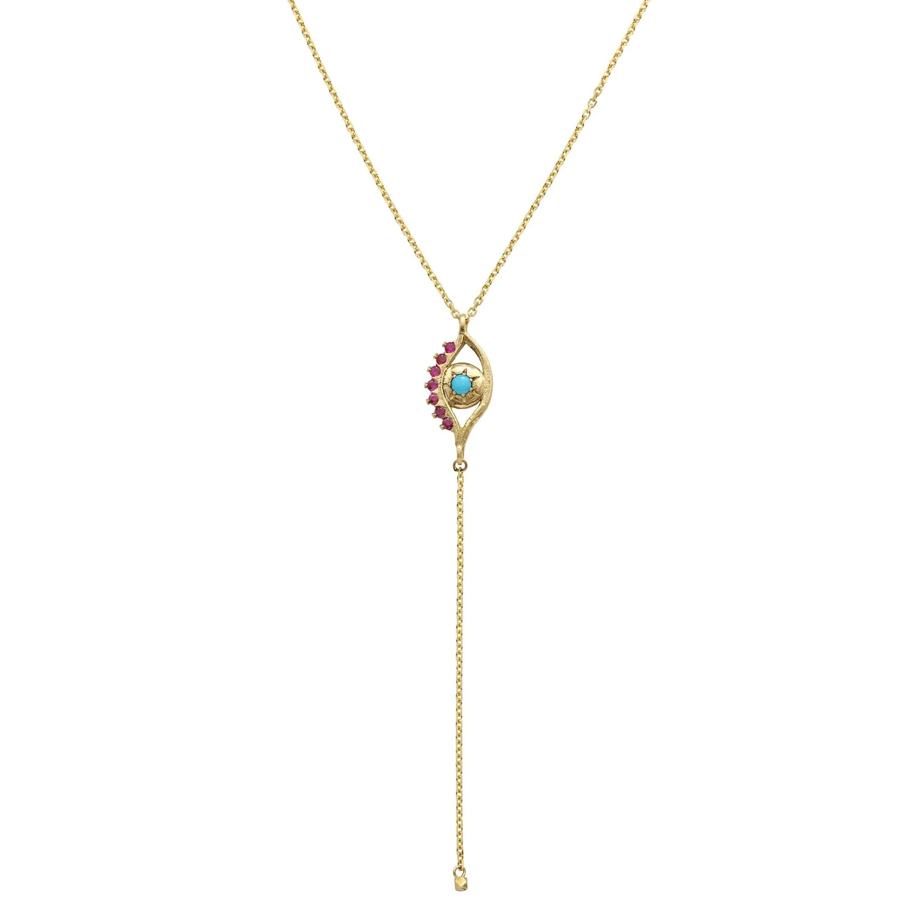 STAR EVIL EYE LARIAT, GOLD