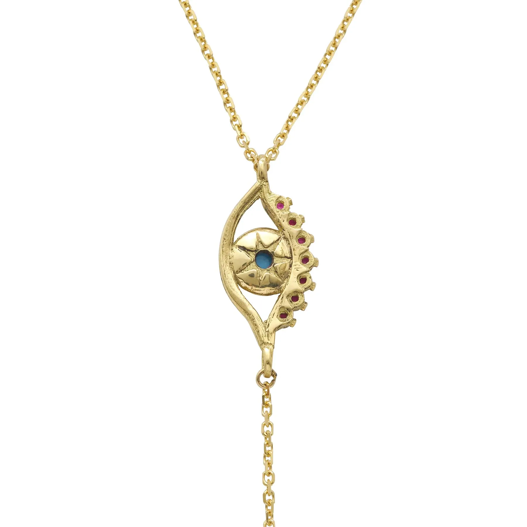 STAR EVIL EYE LARIAT, GOLD