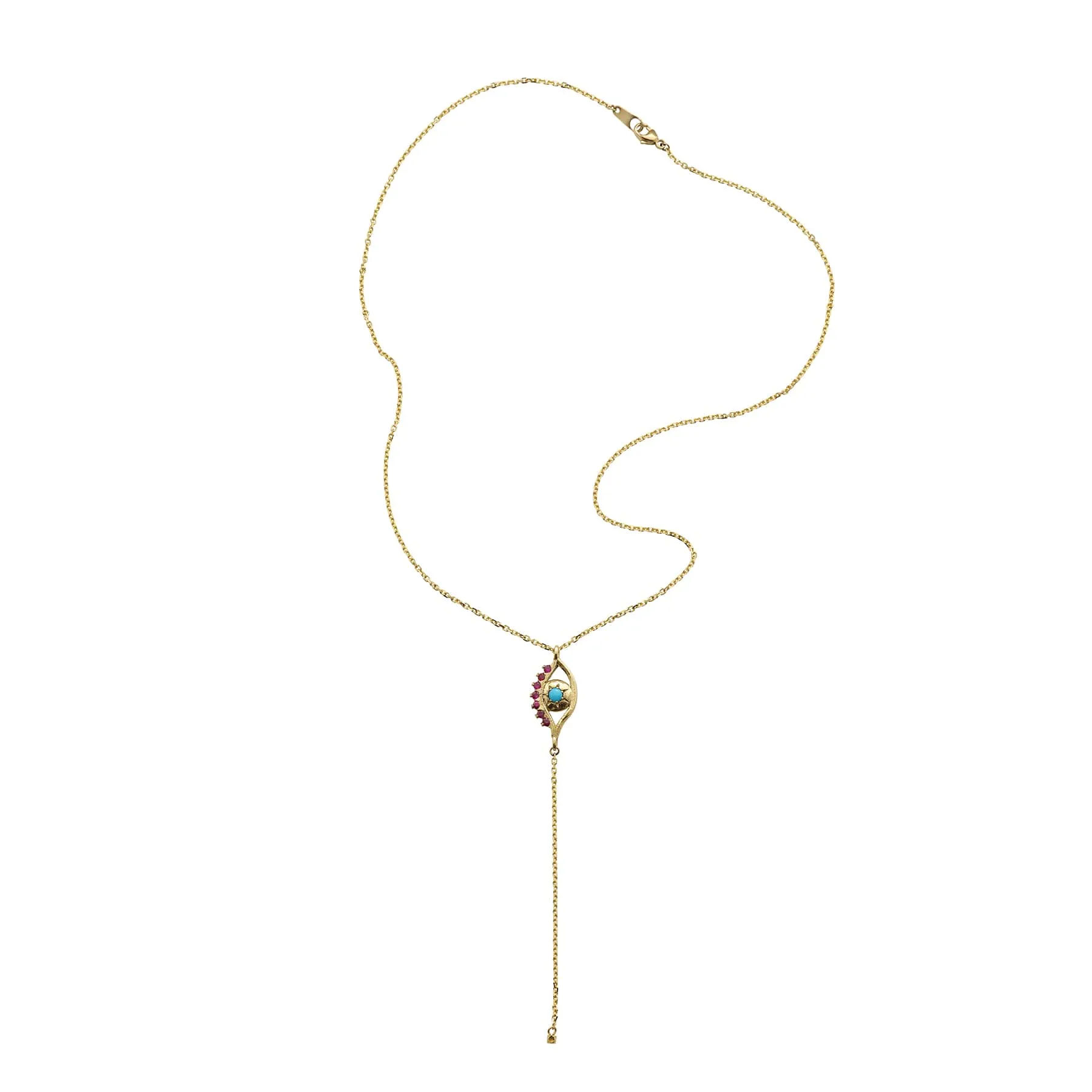 STAR EVIL EYE LARIAT, GOLD