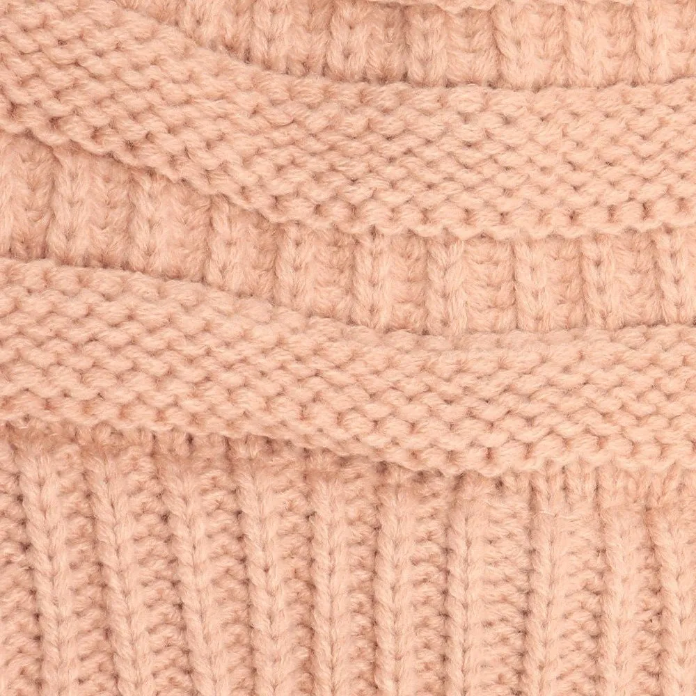 Starfire Baby Solid Double Pom CC Beanie