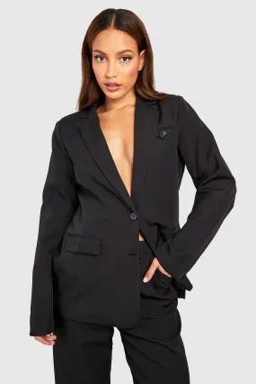 Tall Tab Detail Oversize Single Breasted Blazer