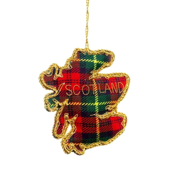 Tartan Scotland Map Ornamanet