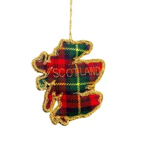 Tartan Scotland Map Ornamanet