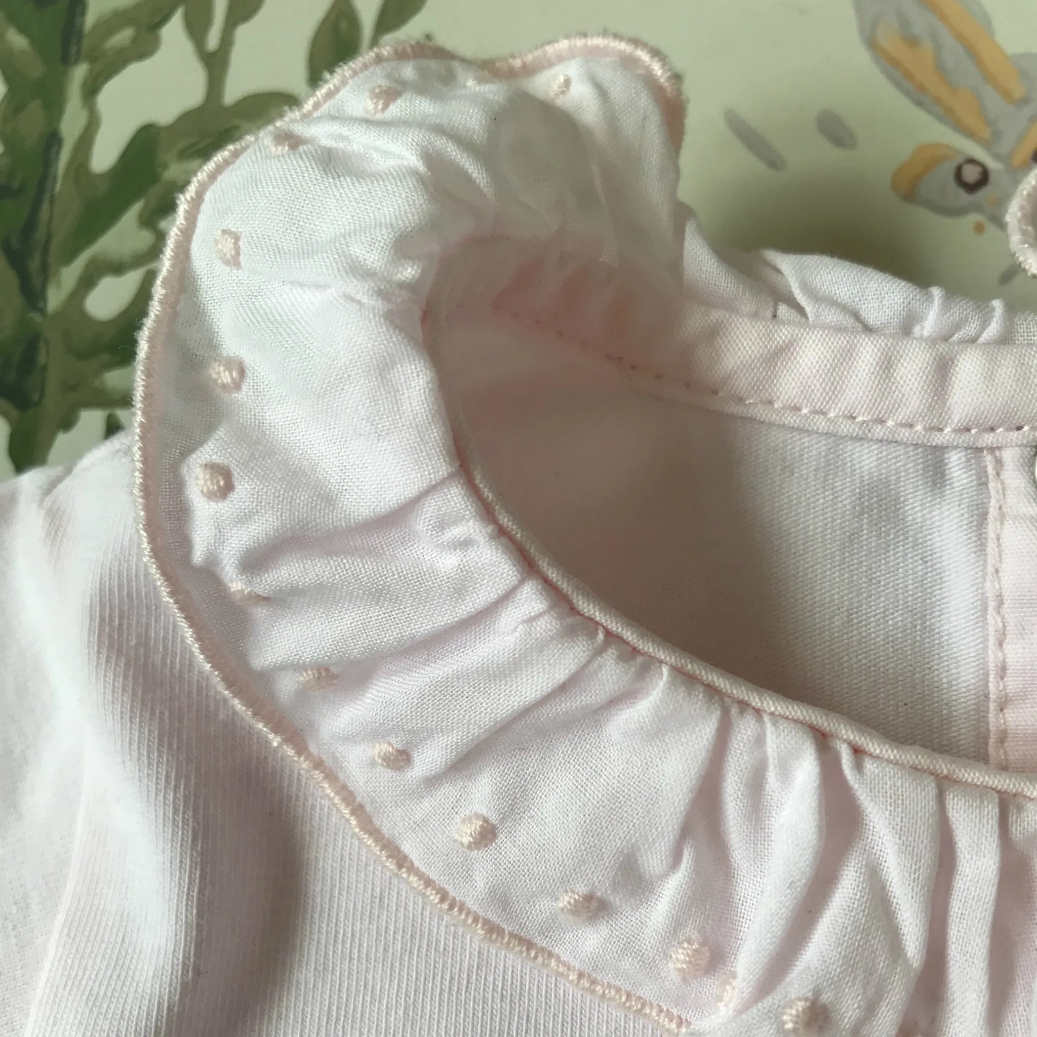 Tartine et Chocolat Pink Bodysuit With Frilled Collar