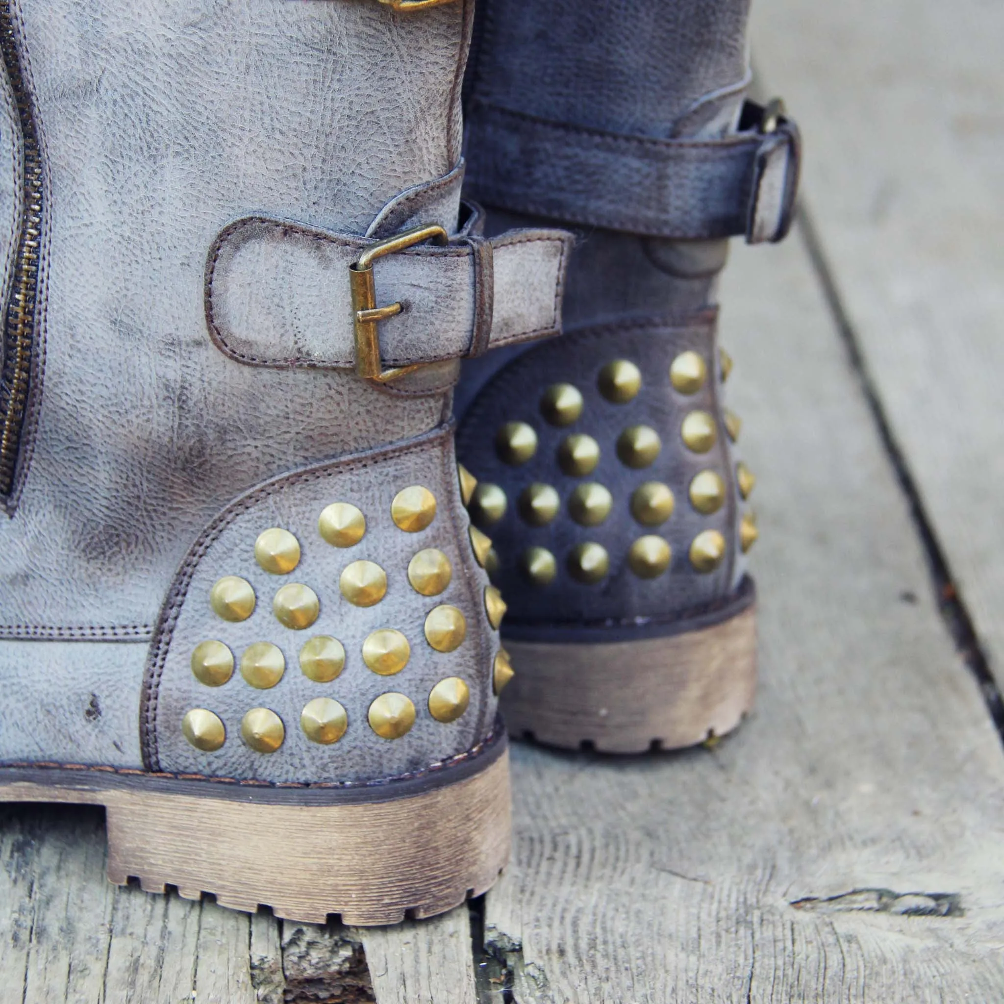 The Aberdeen Studded Combat Boots