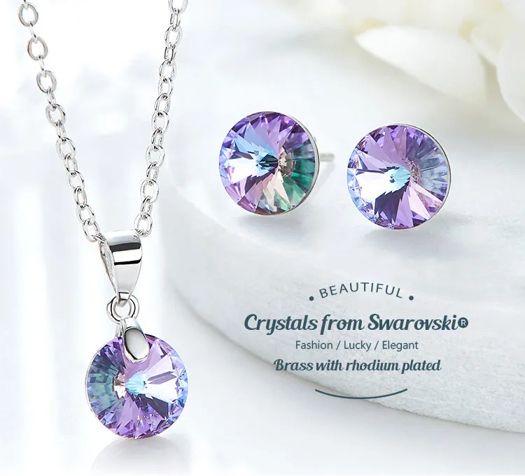 The amethyst rounded crystal set