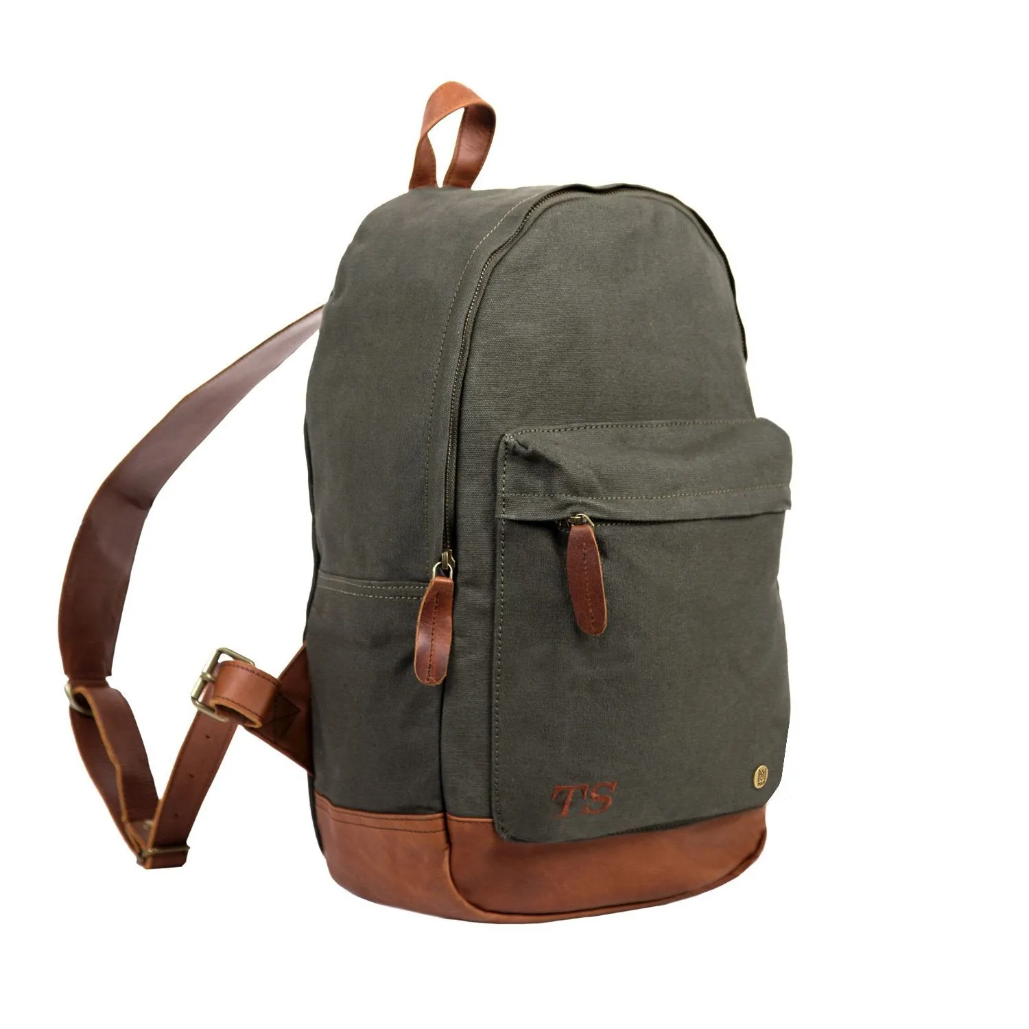 The Classic Backpack - Green Canvas