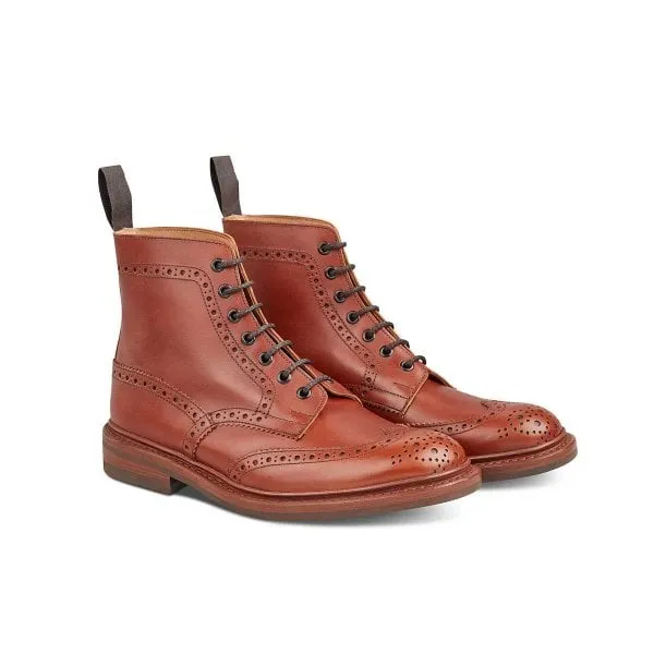 Trickers Mens Stow Country Boot in Marron