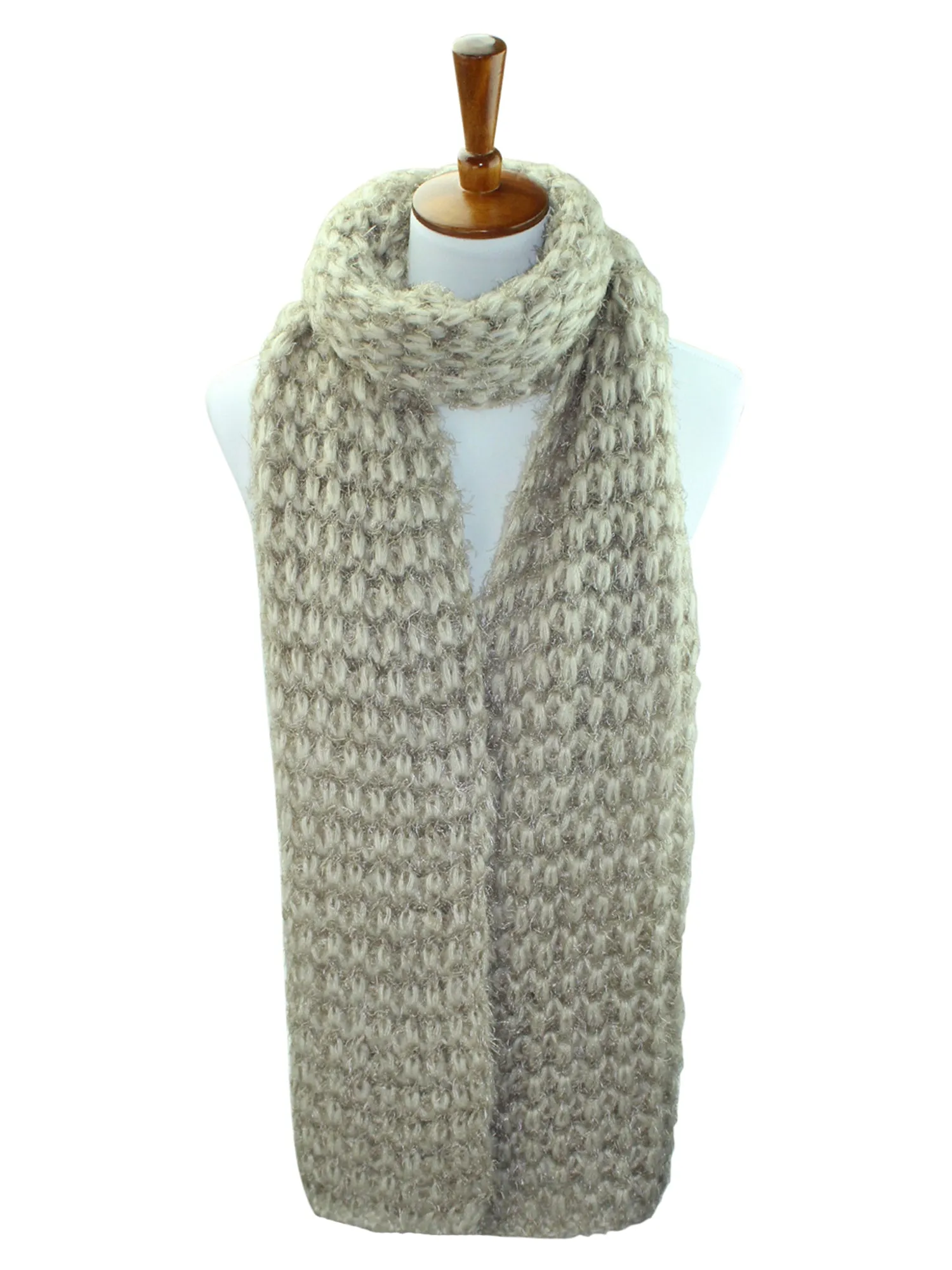 Two-Tone Eyelash Knit Oblong Unisex Soft Scarf