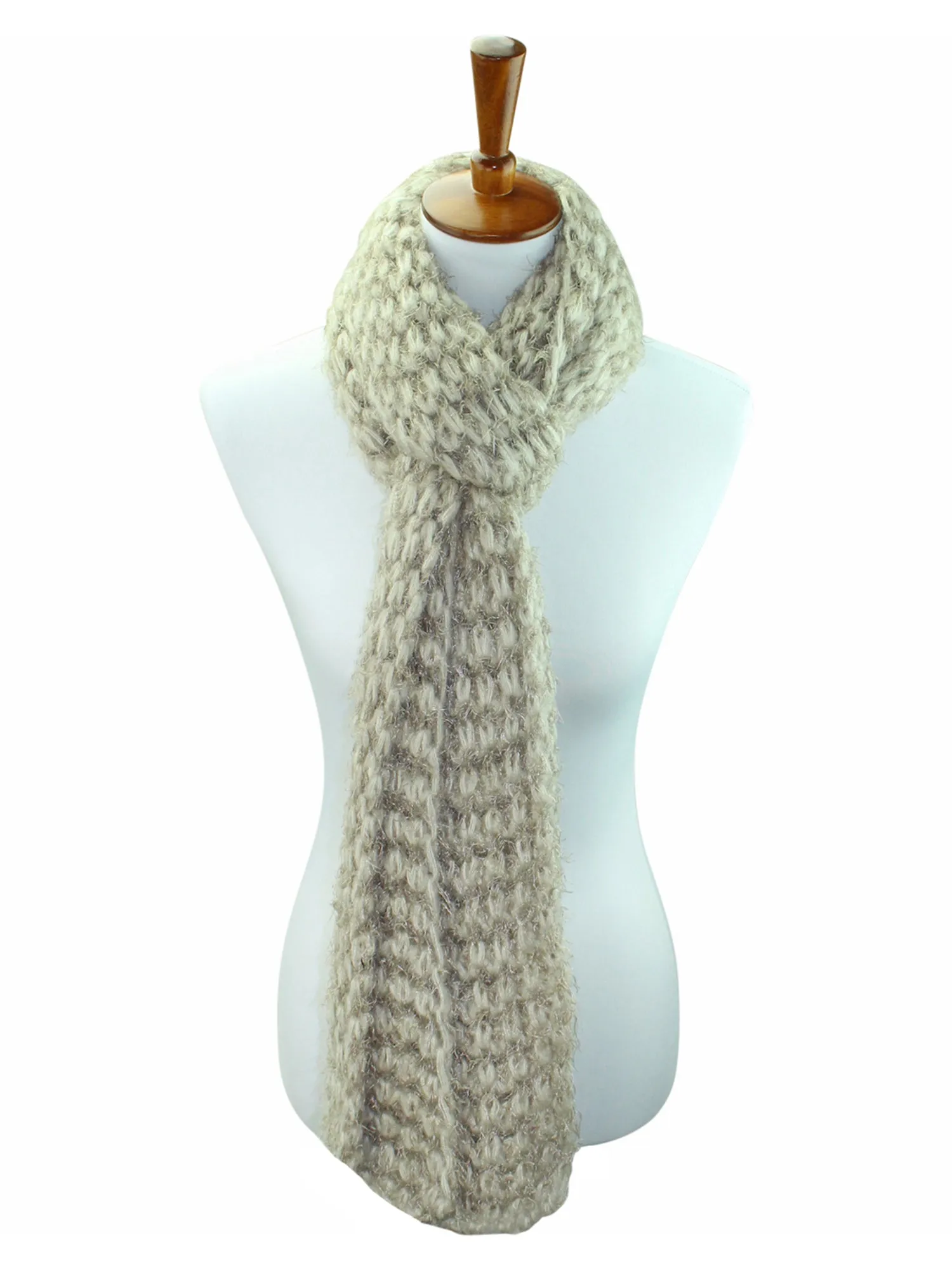 Two-Tone Eyelash Knit Oblong Unisex Soft Scarf