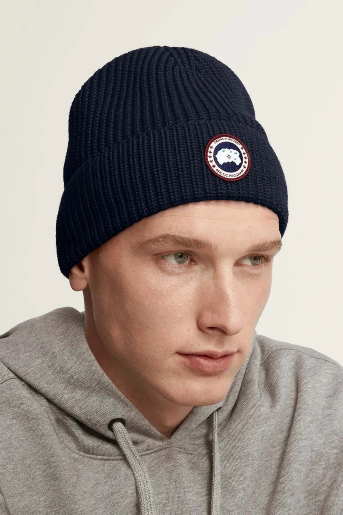 Unisex Canada Goose Arctic Disc Rib Toque Beanies - Atlantic Navy