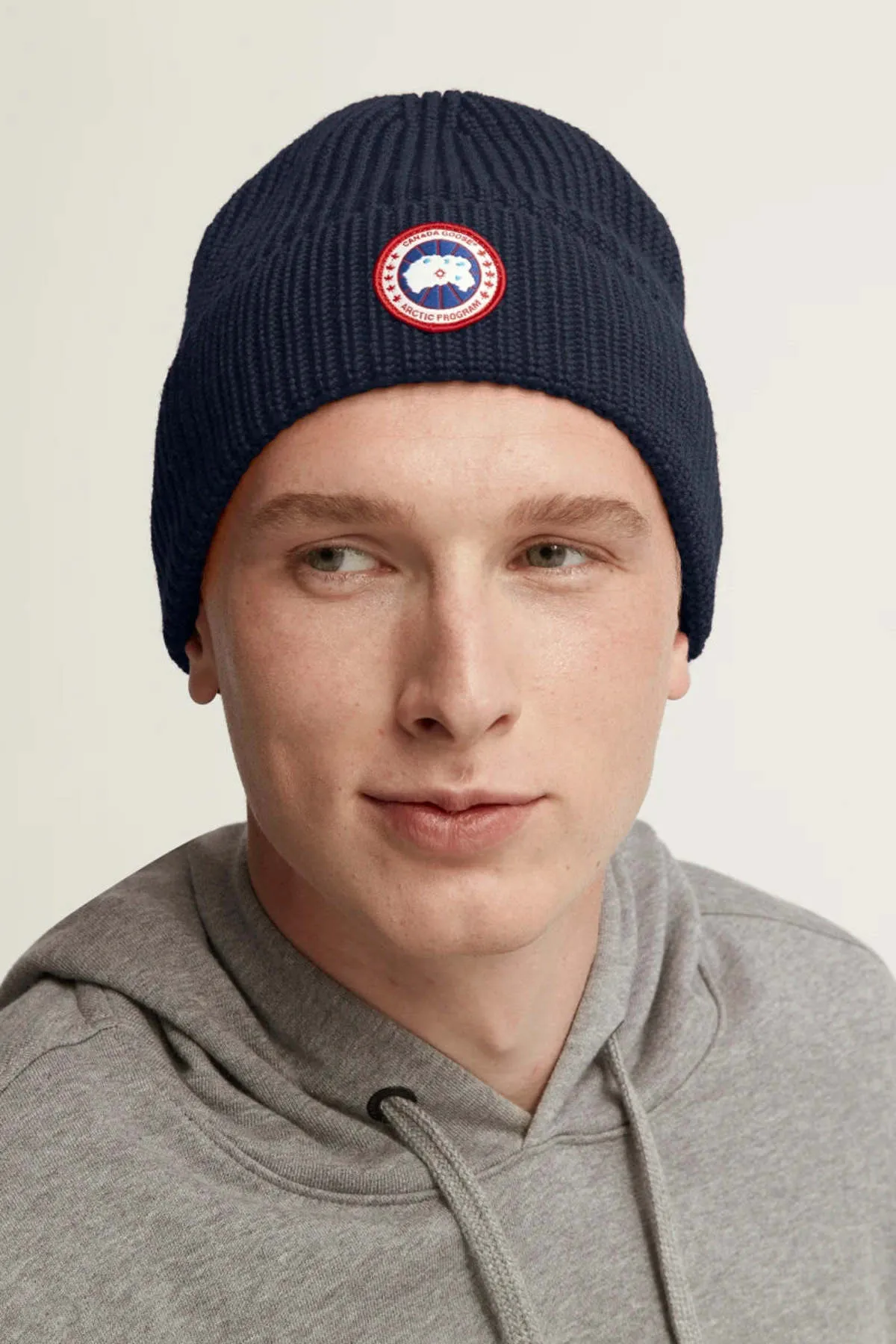 Unisex Canada Goose Arctic Disc Rib Toque Beanies - Atlantic Navy