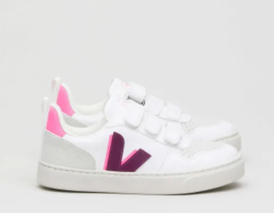 Veja Magenta Velcro Sneaker