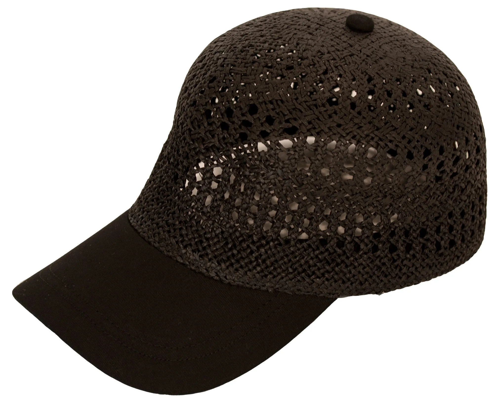 Vented Straw Baseball Cap