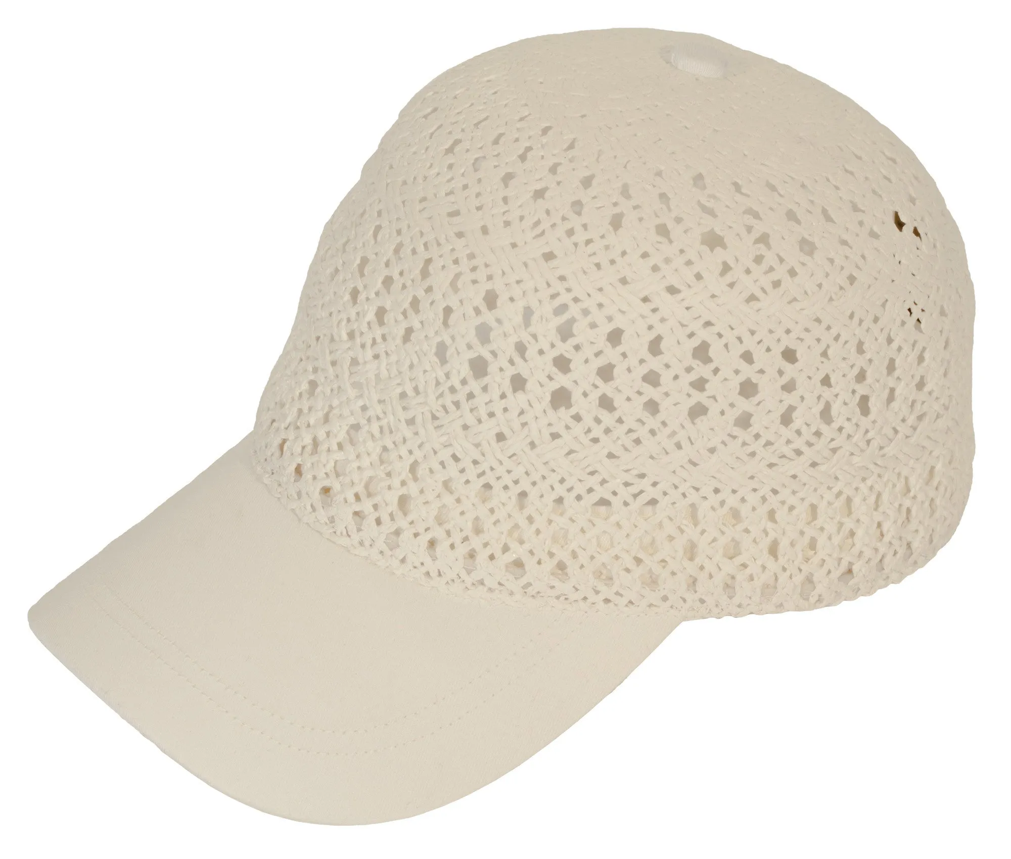 Vented Straw Baseball Cap