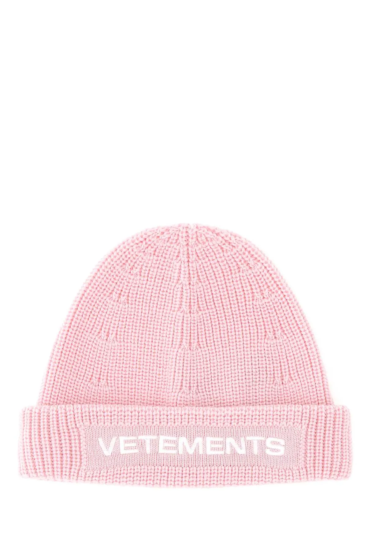 Vetements Logo Embroidered Knit Beanie