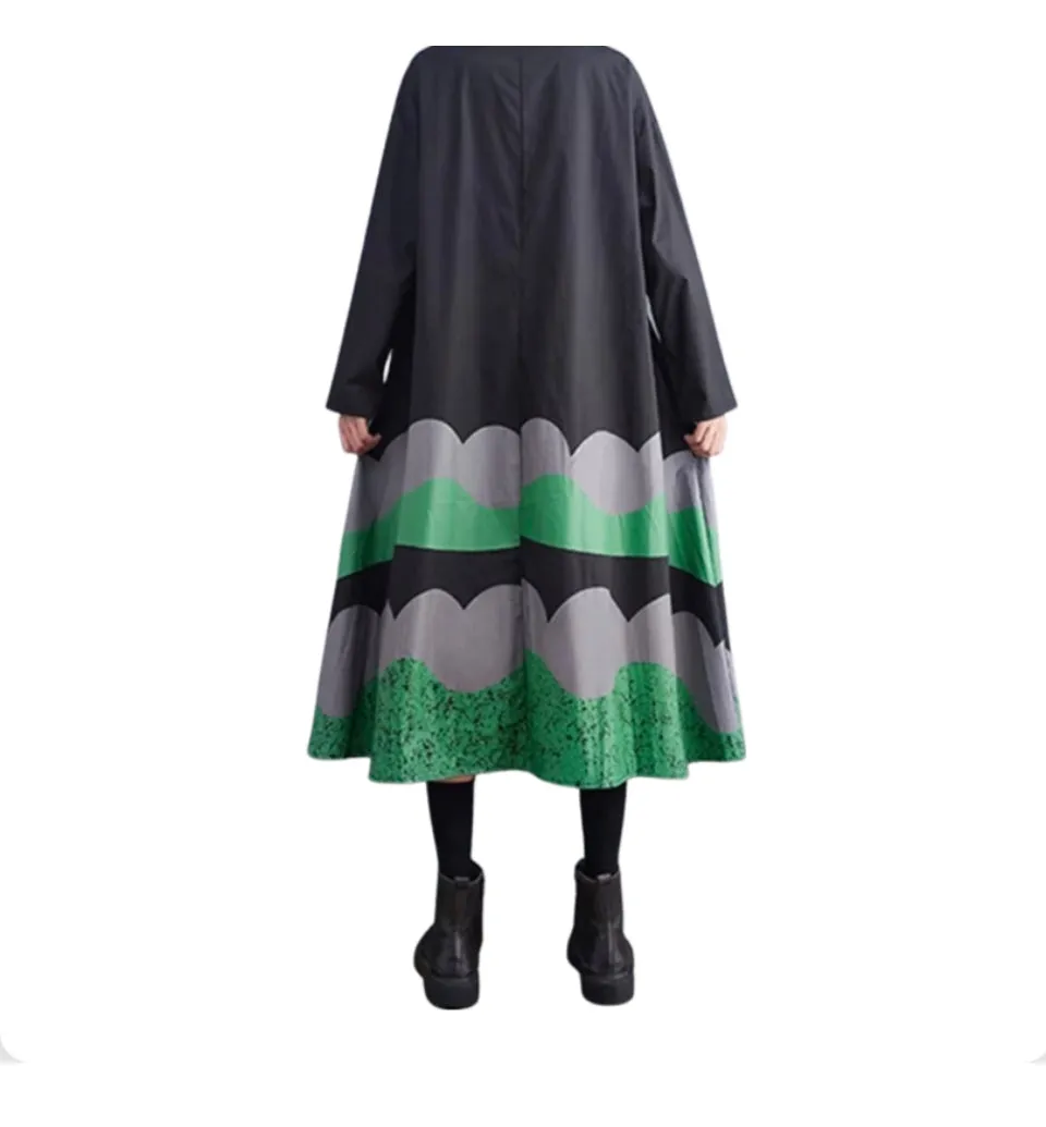 YNB dress green scallops